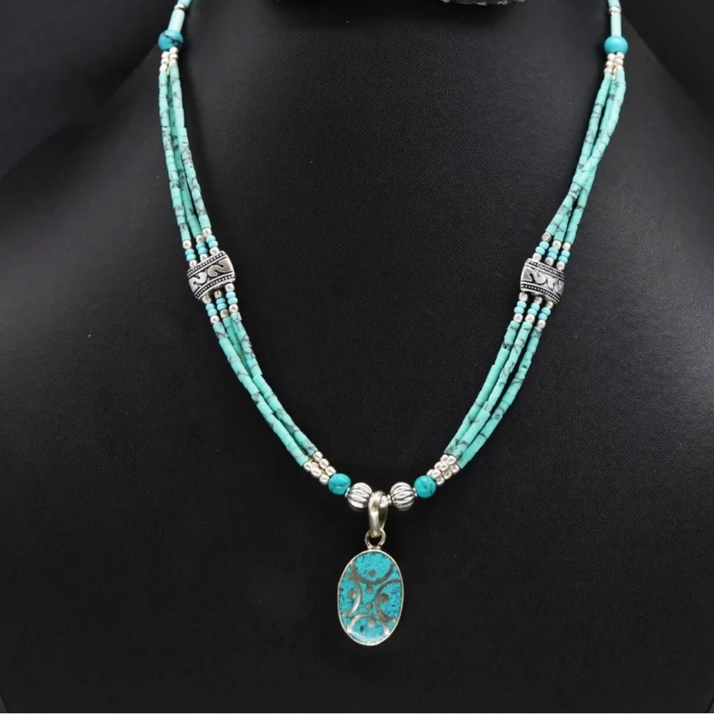 Turquoise, Lapis and Coral necklaces - Picture 4 of 15